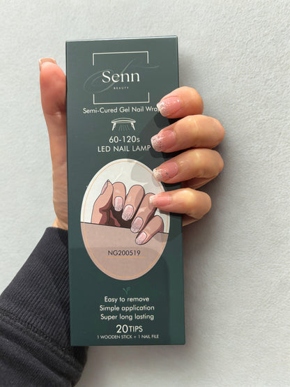 Semi-Cured Gel Nail Wraps - Frosted Rose