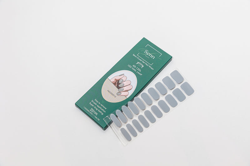 Semi-Cured Gel Nail Wraps - Stone Grey
