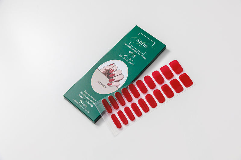 Semi-Cured Gel Nail Wraps - Signature Red