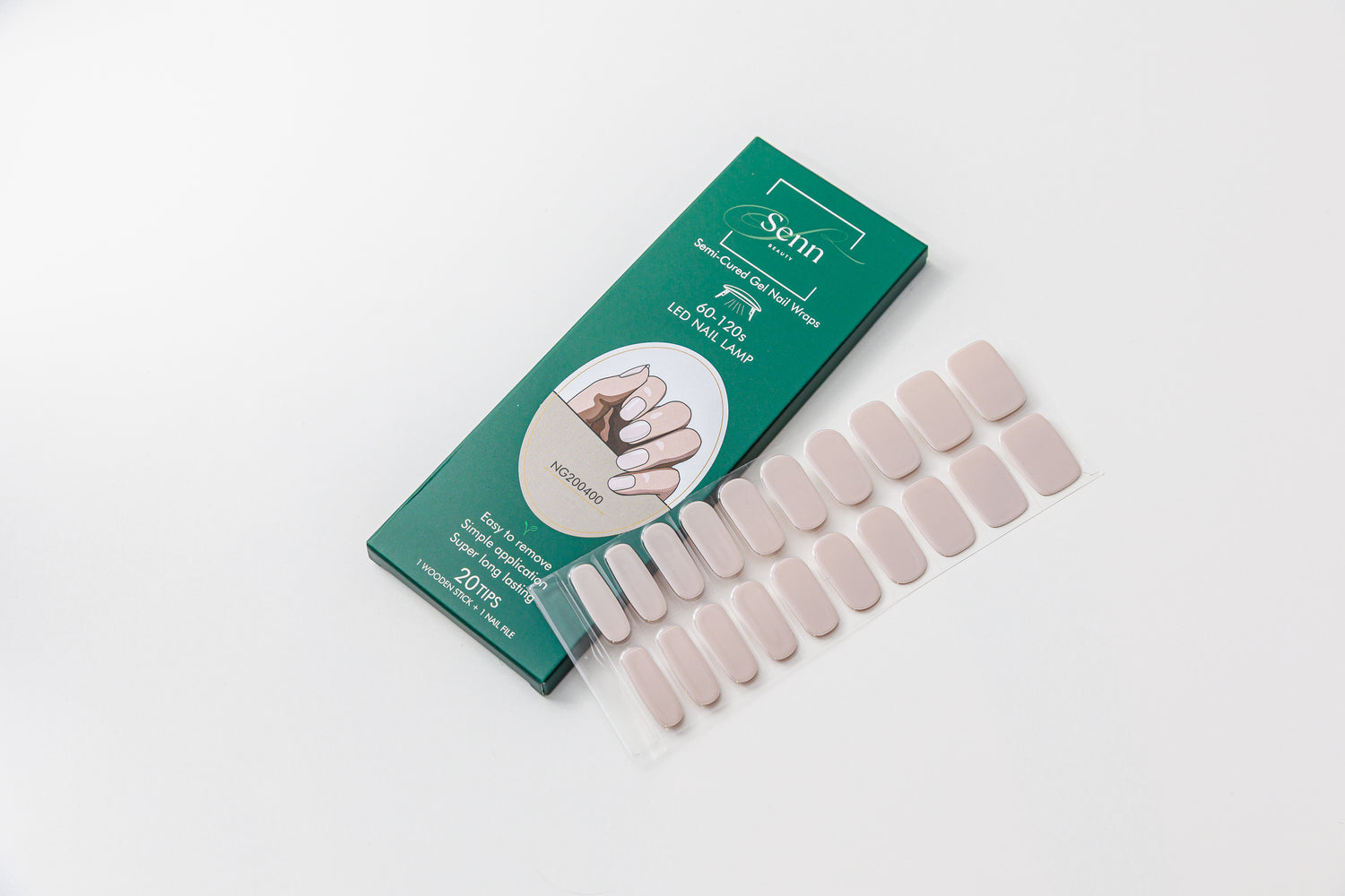 Semi-Cured Gel Nail Wraps - Soft Beige