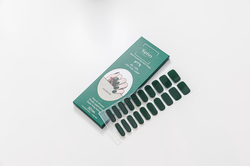 Semi-Cured Gel Nail Wraps - Midnight Green