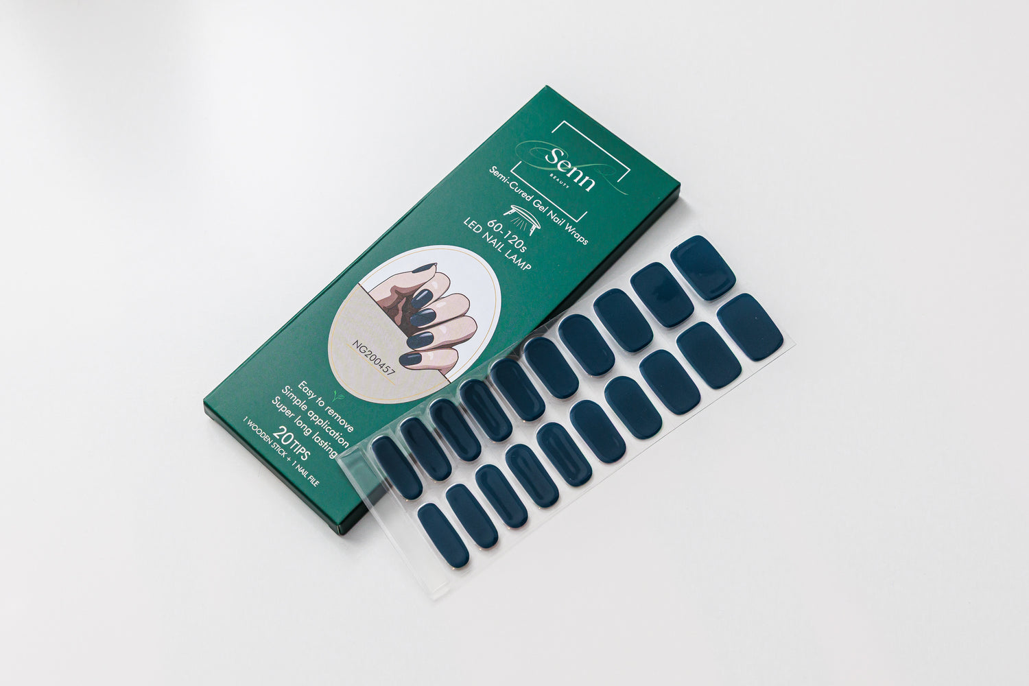 Semi-Cured Gel Nail Wraps - Obsidian Tide