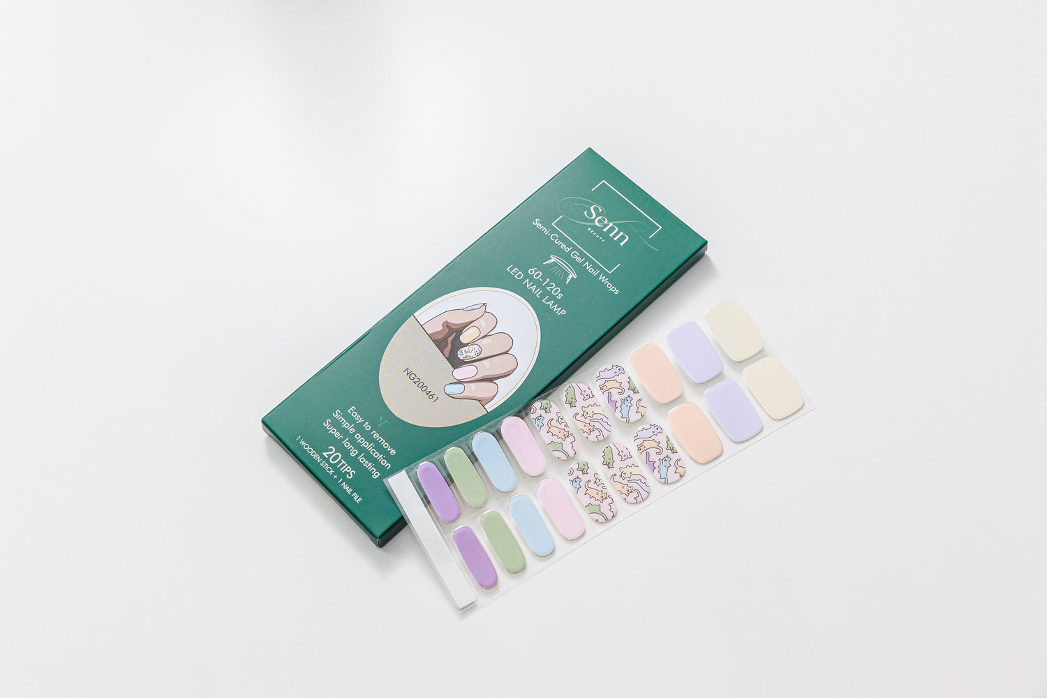 Semi-Cured Gel Nail Wraps - Powder Puff Cat