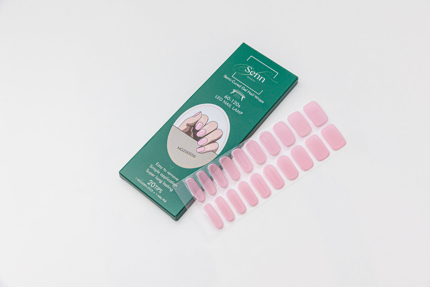 Semi-Cured Gel Nail Wraps - Bubble Blush