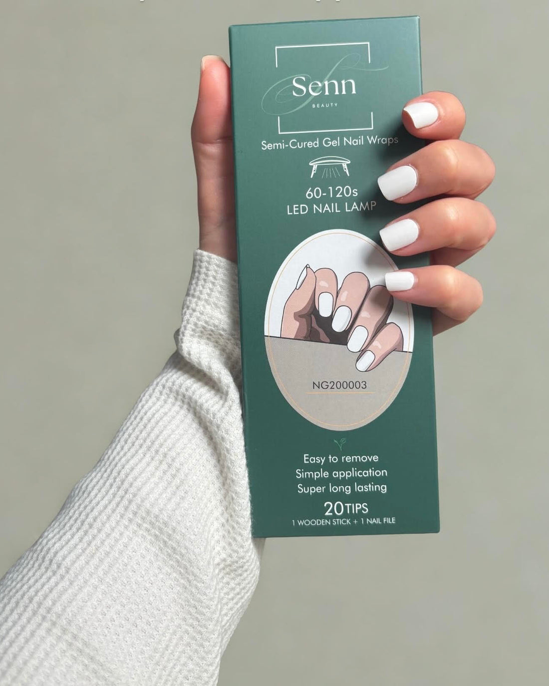 Semi-Cured Gel Nail Wraps - Snow White