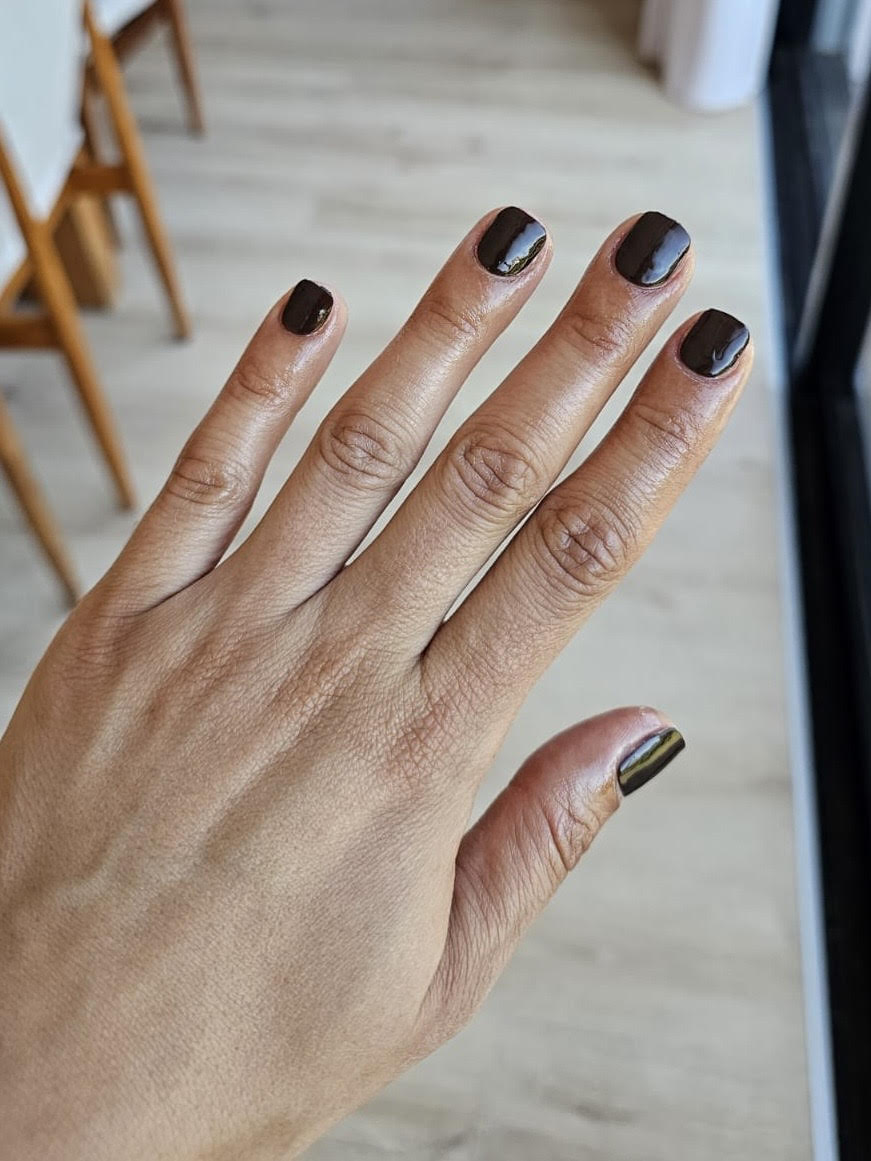 Semi-Cured Gel Nail Wraps - Espresso Brown