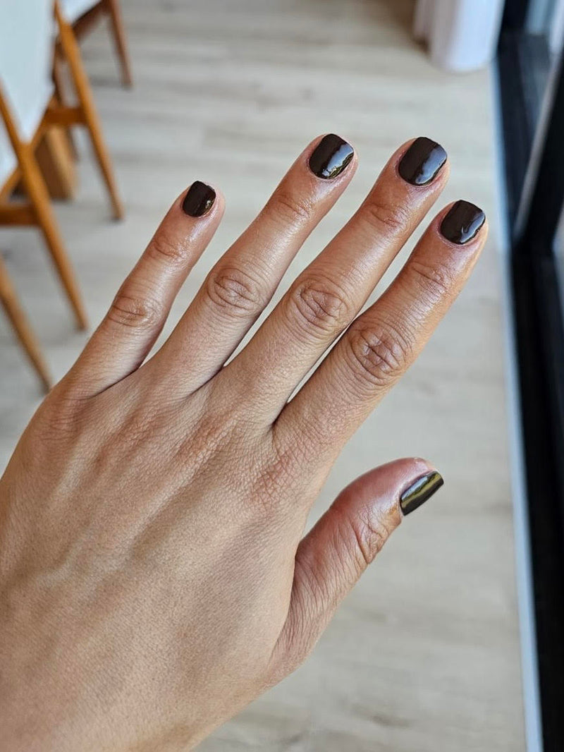 Semi-Cured Gel Nail Wraps - Espresso Brown